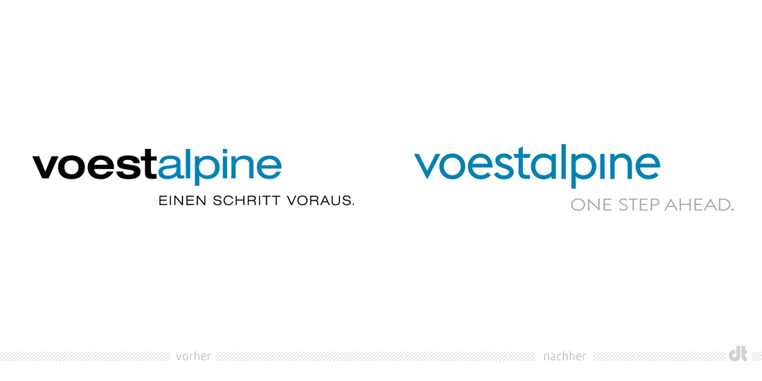 Voestalpine Logo – vorher und nachher