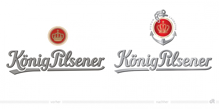 König Pilsener Logo – vorher und nachher