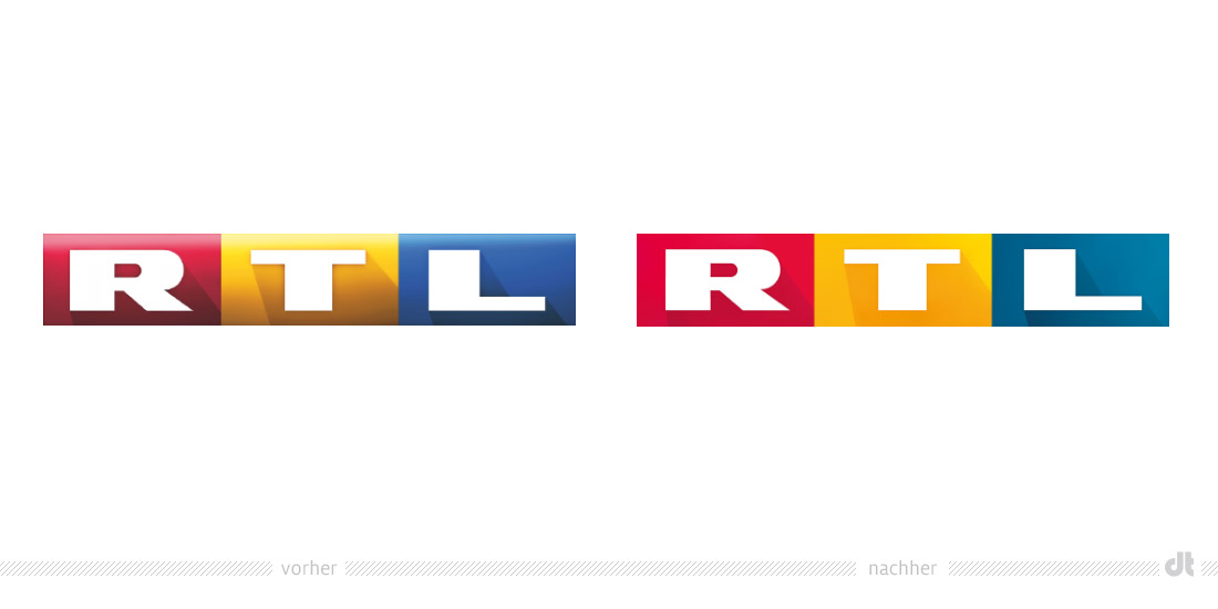 RTL Logo – vorher und nachher