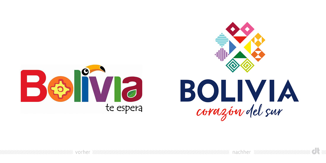 Bolivia Logo – vorher und nachher