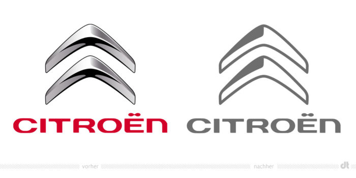 Citroen Logo – vorher und nachher