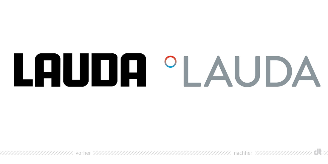 LAUDA Logo – vorher und nachher
