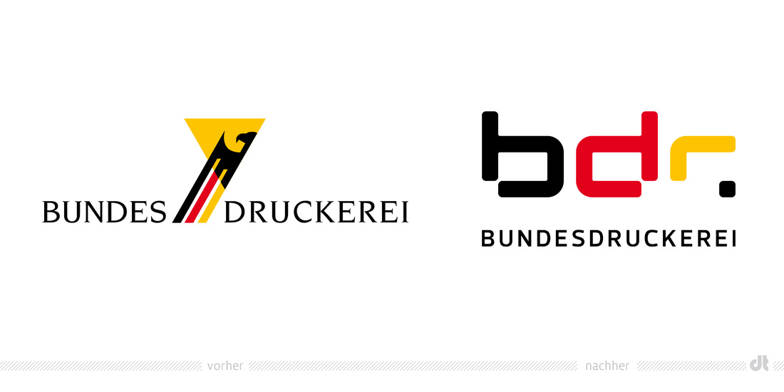 Bundesdruckerei Logo – vorher und nachher