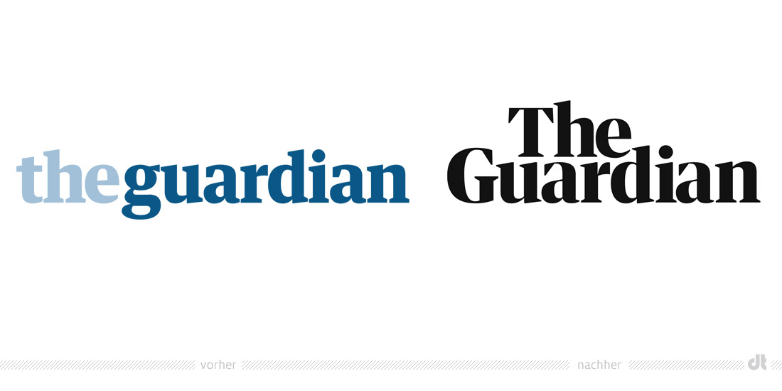 The Guardian Logo – vorher und nachher