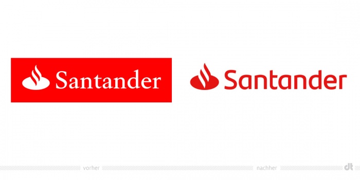 Santander Logo – vorher und nachher