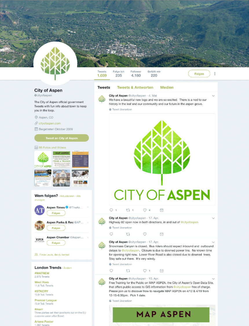 City of Aspen Twitter