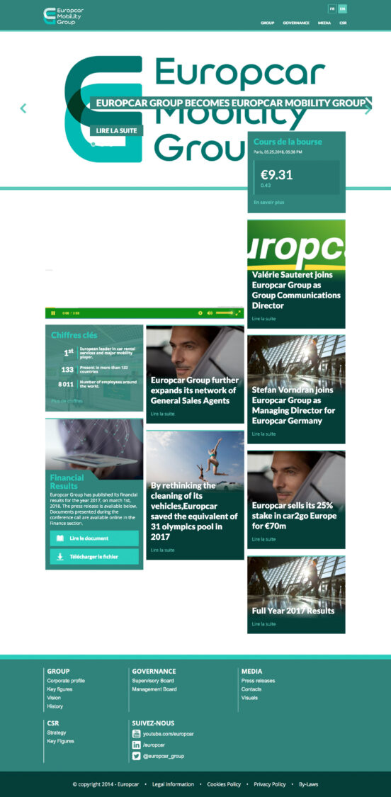 Europcar Mobility Group Website