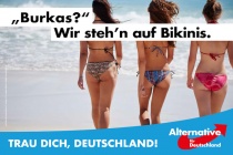 Bundestagswahl 2017 Plakat AfD, Bikini