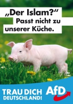 Bundestagswahl 2017 Plakat AfD, Islam