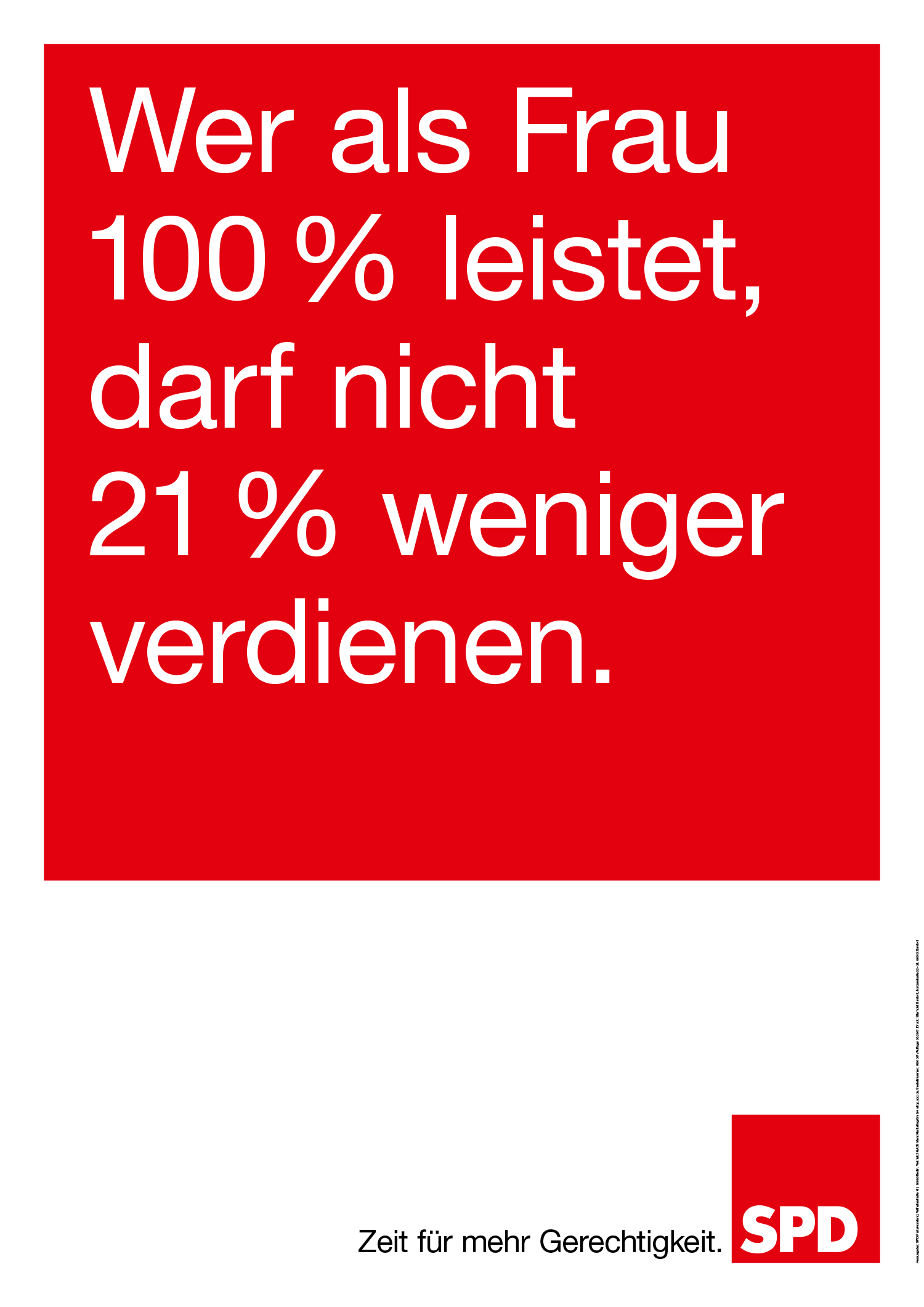 Bundestagswahl 2017 Plakat SPD, Arbeit