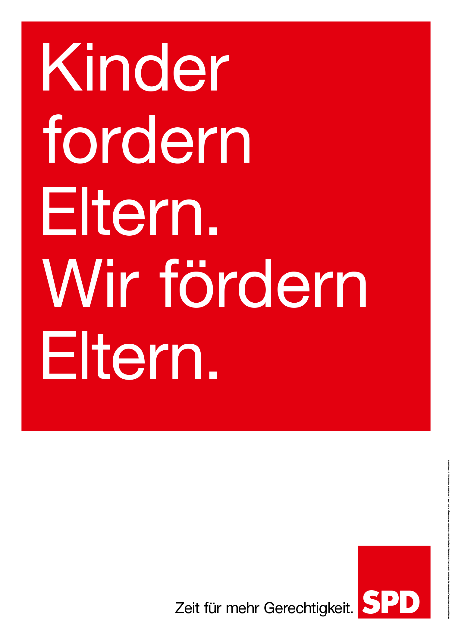 Bundestagswahl 2017 Plakat SPD, Familie