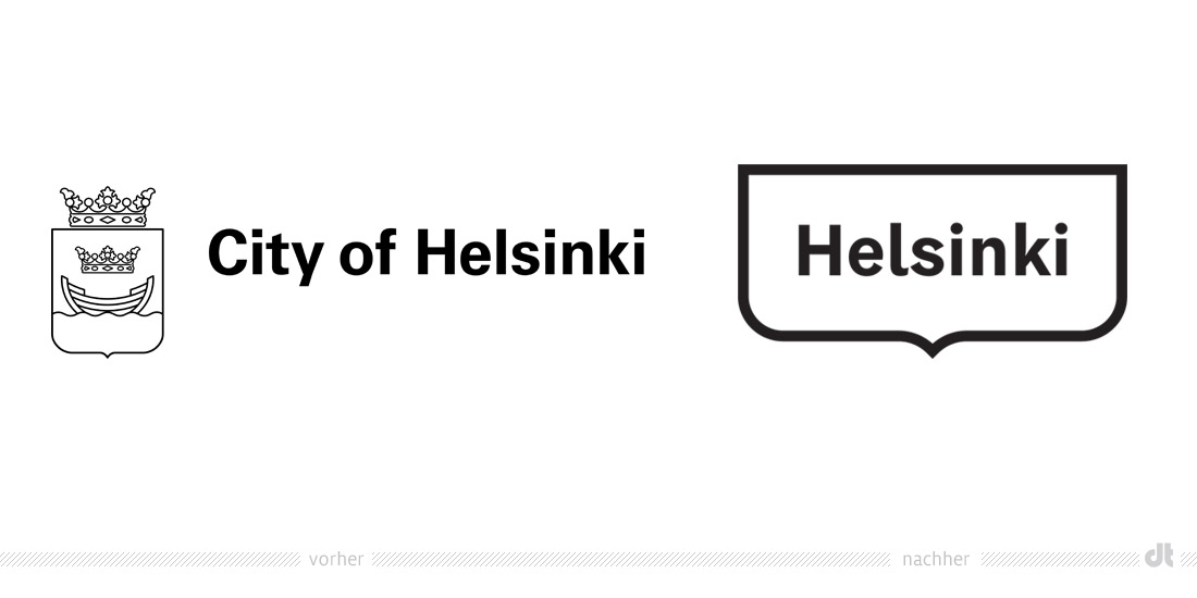 Helsinki Logo – vorher und nachher