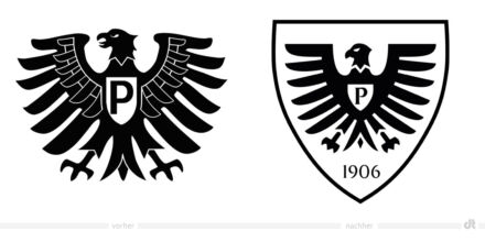 Preußen Münster Logo – vorher und nachher