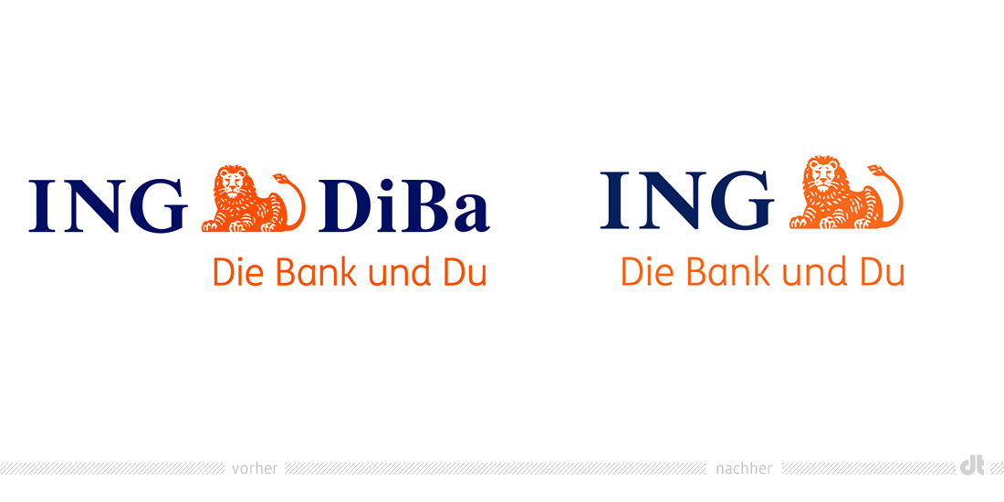 ING Logo – vorher und nachher
