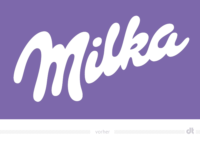Milka Logo – vorher und nachher