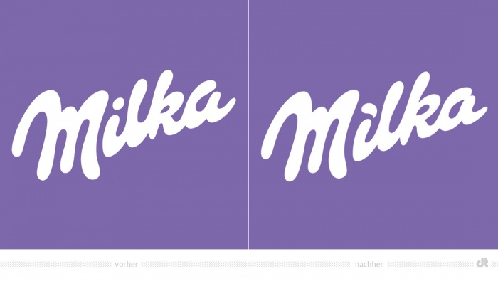 Milka Logo – vorher und nachher