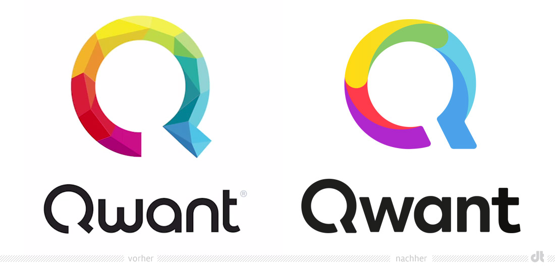 Qwant Logo – vorher und nachher