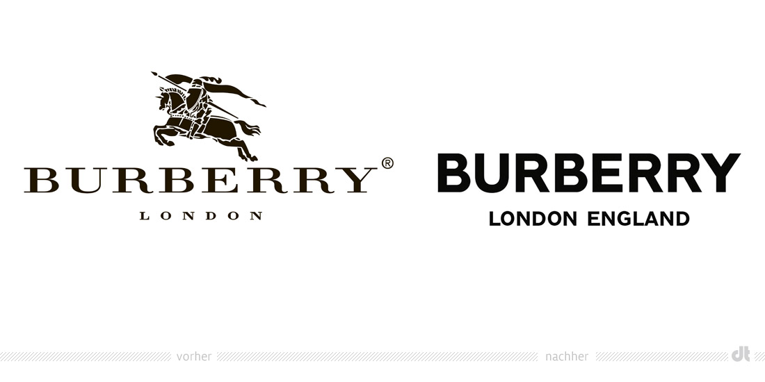 Burberry Logo – vorher und nachher