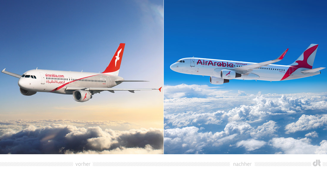 Air Arabia Aircraft – vorher und nachher