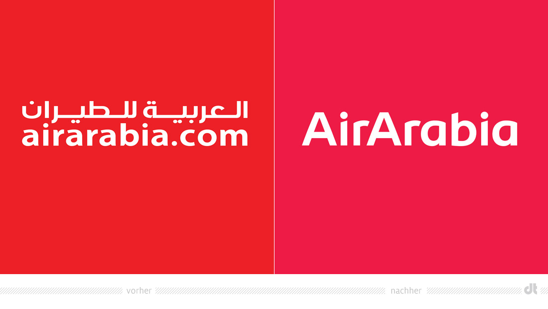 Air Arabia Logo – vorher und nachher