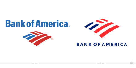 Bank of America Logo – vorher und nachher