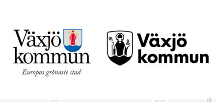 Växjö Logo – vorher und nachher