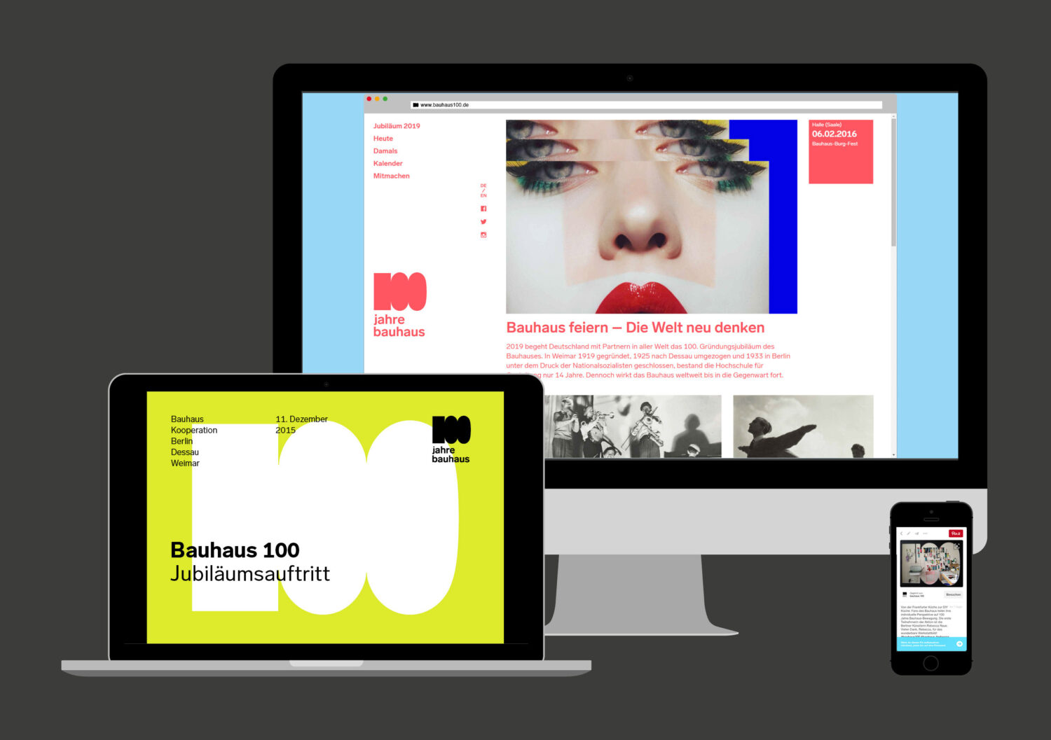 100 Jahre Bauhaus – digital media – Visuelles Erscheinungsbild zum Jubiläum des Bauhaus
