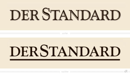 Der Standard Logo – vorher und nachher
