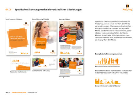 Kolping – Corporate Design Anwendungsbeispiele, Quelle: Kolpingwerk Deutschland