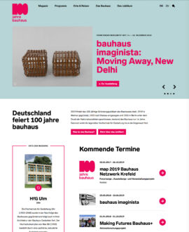 100 Jahre Bauhaus – Website