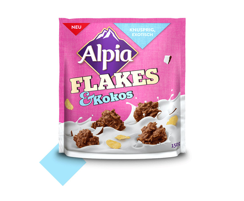 Alpia Schokosnacks Flakes Kokos, Quelle: Stollwerck