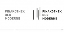 Pinakothek der Moderne Logo – vorher und nachher