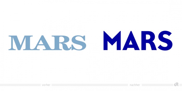 Mars Logo – vorher und nachher