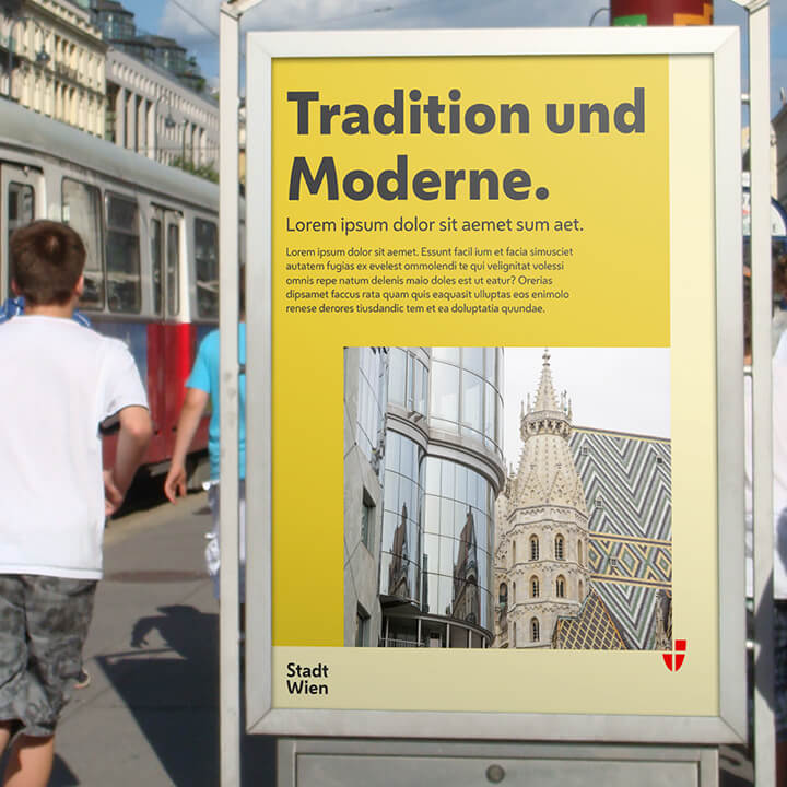 Stadt Wien Corporate Design – Plakat, Quelle: Stadtverwaltung Wien