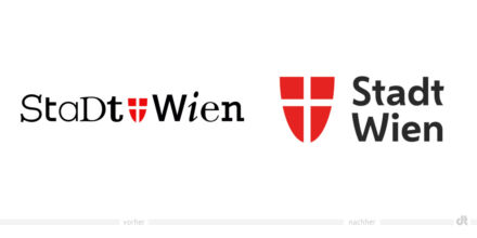 Stadt Wien Logo – vorher und nachher