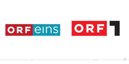 ORF 1 Logo – vorher und nachher