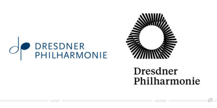 Dresdner Philharmonie Logo – vorher und nachher