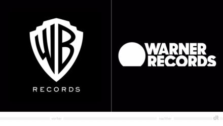Warner Records Logo – vorher und nachher
