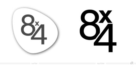 8X4 Logo – vorher und nachher