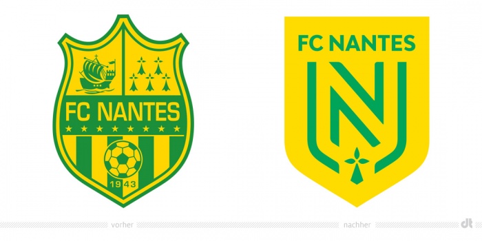 FC Nantes Logo – vorher und nachher