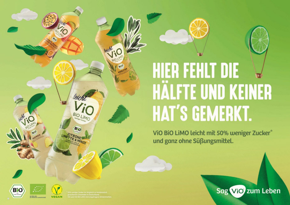 ViO Bio Limo Anzeige, Quelle: Coca Cola Deutschland