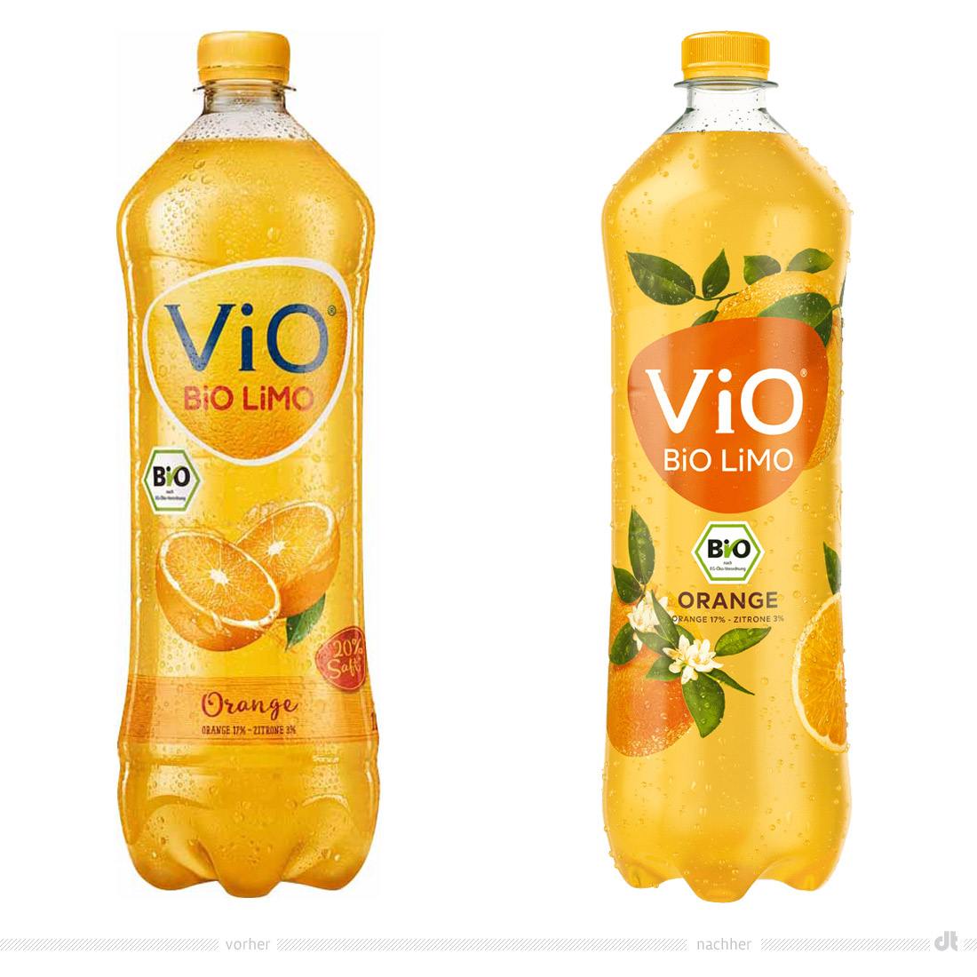 ViO Limo Orange 1l – vorher und nachher