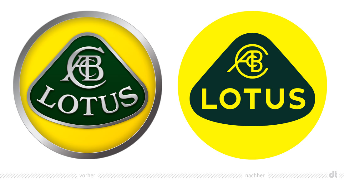 Lotus Logo – vorher und nachher