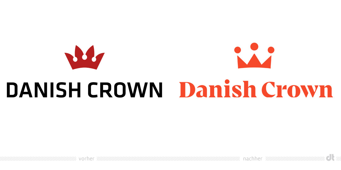 Danish Crown Logo – vorher und nachher