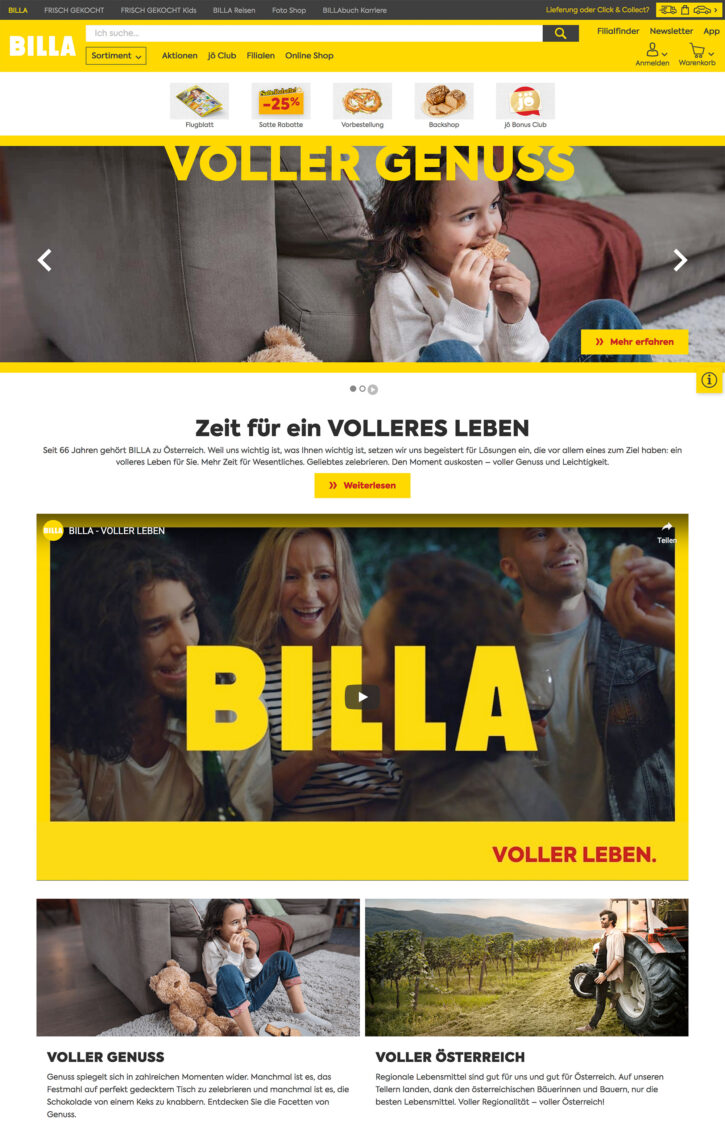 Billa Website
