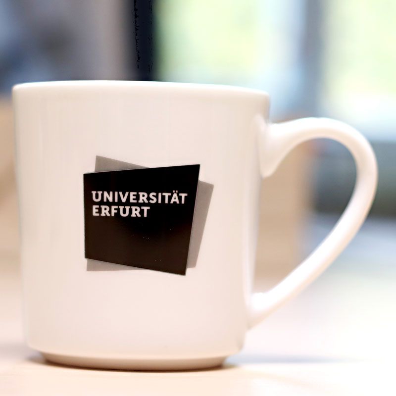 Uni Erfurt Corporate Design – Kaffeetasse, Quelle: Uni Erfurt