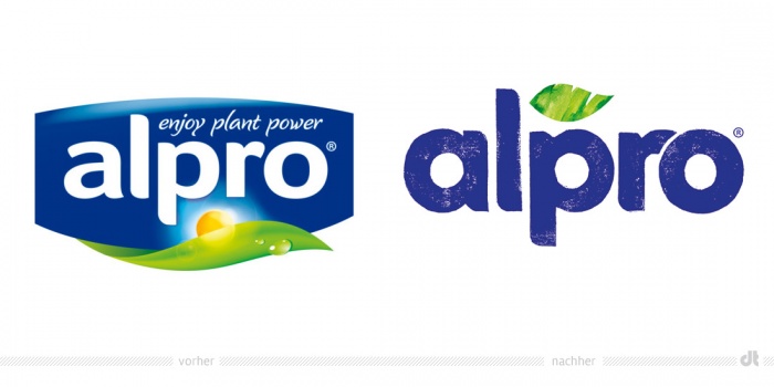 Alpro Logo – vorher und nachher