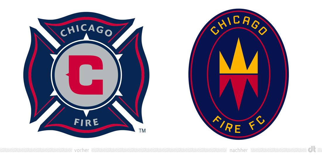 Chicago Fire FC Logo – vorher und nachher
