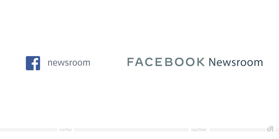 Facebook News Logo – vorher und nachher