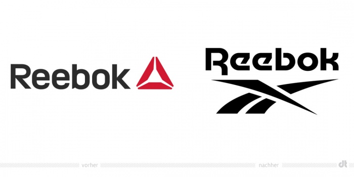Reebok Logo – vorher und nachher